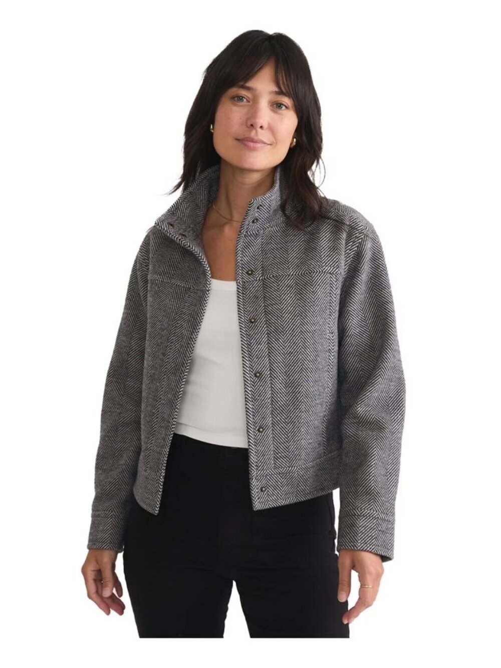 Marine Layer Asheville Jacquard Jacket in Charcoal